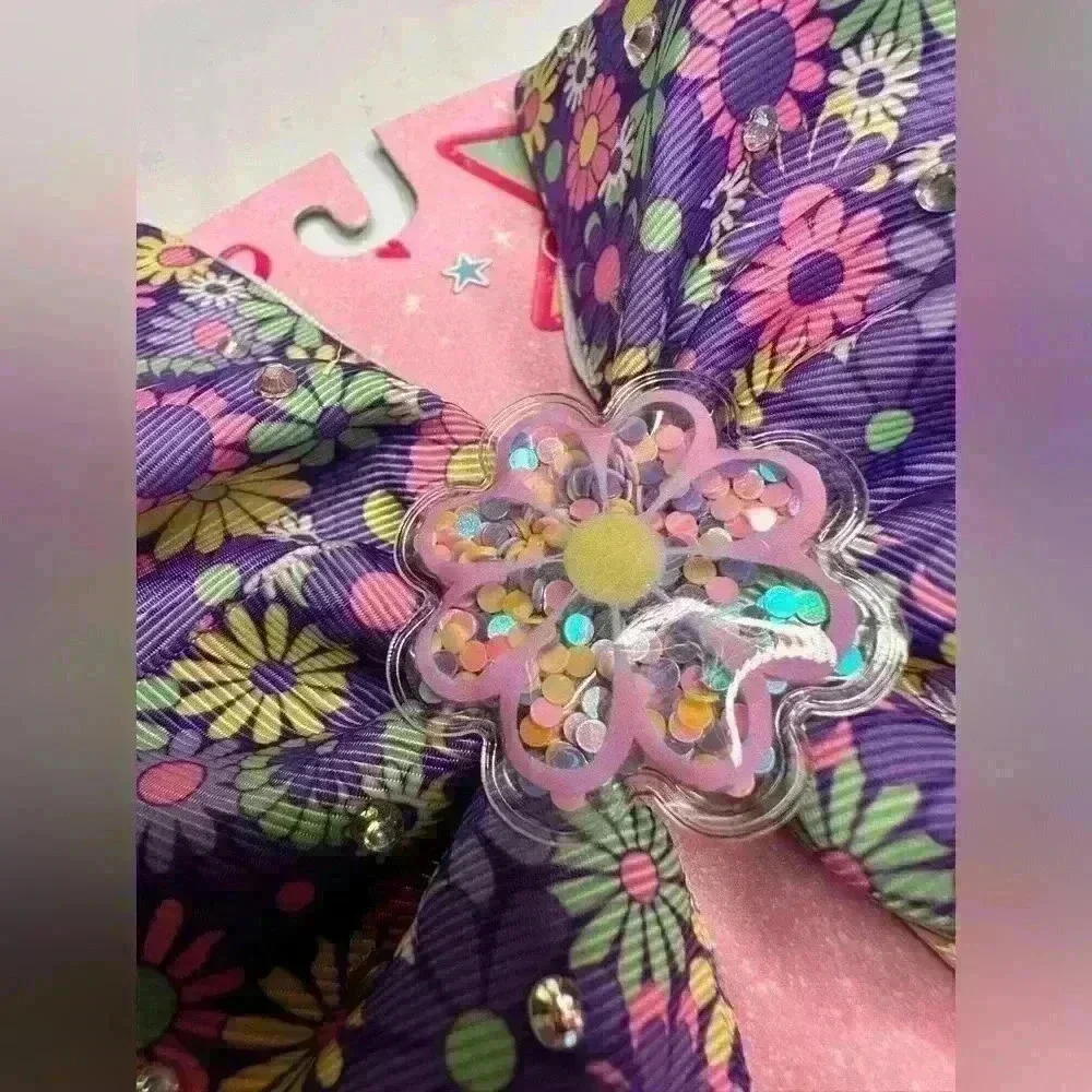 Nickelodeon Jojo Siwa Flower Stones Multicolor Bow Hairbow